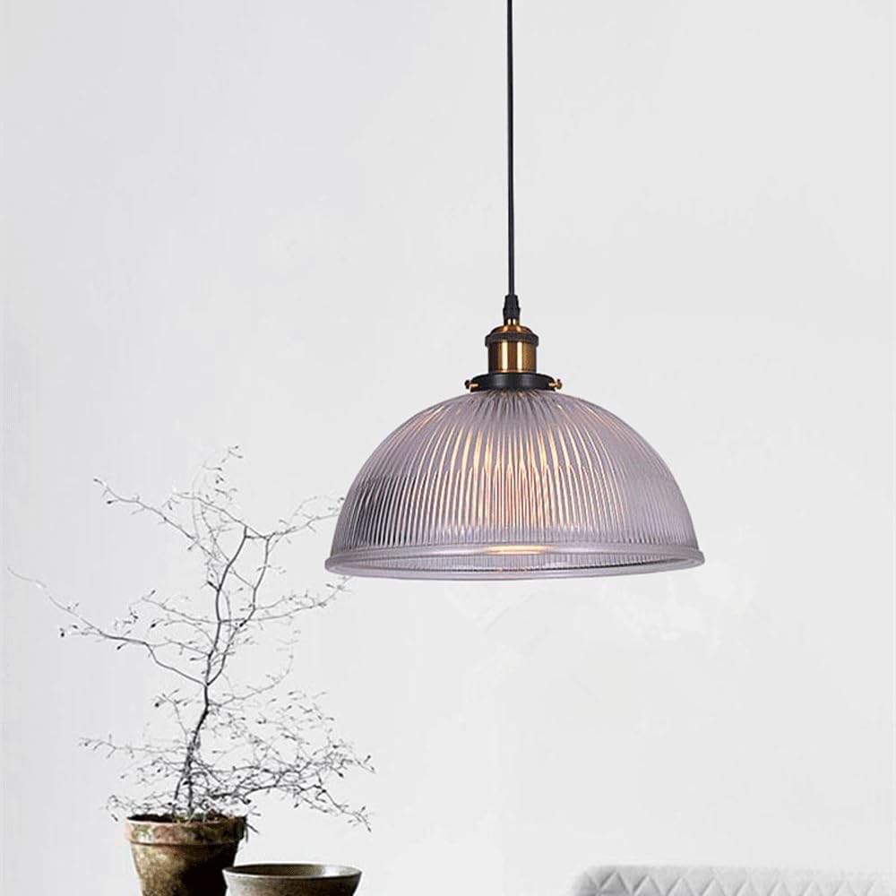 Vintage-Style Frosted Glass Pendant Light