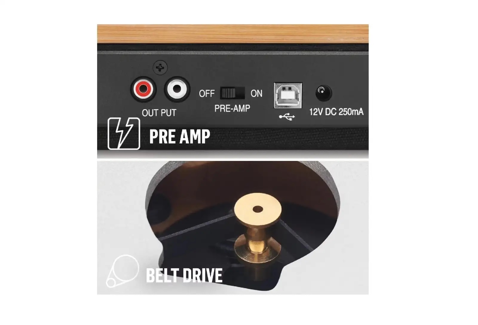 House of Marley Stir It Up Belt Drive USB Bluetooth Turntable - photo 4