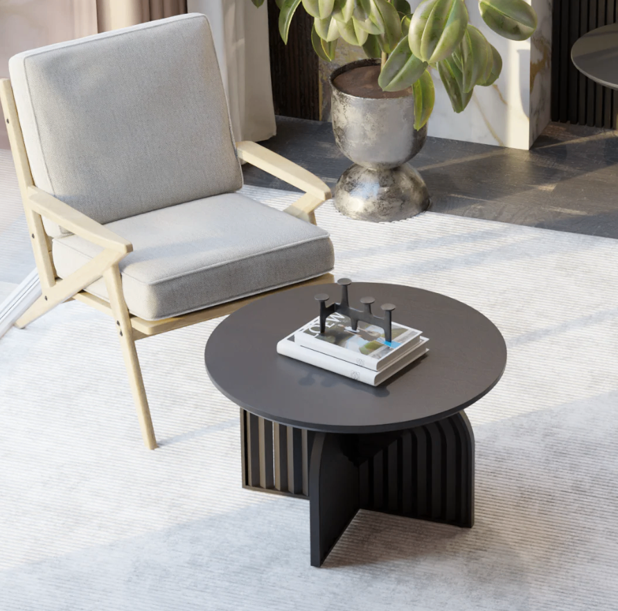 Relso Modern Solid Wood Round Coffee Table (New in box) - photo 4