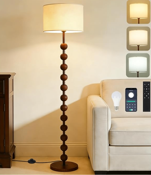 Floor Lamps for Living Room, Metal Floor Lamp with Remote
