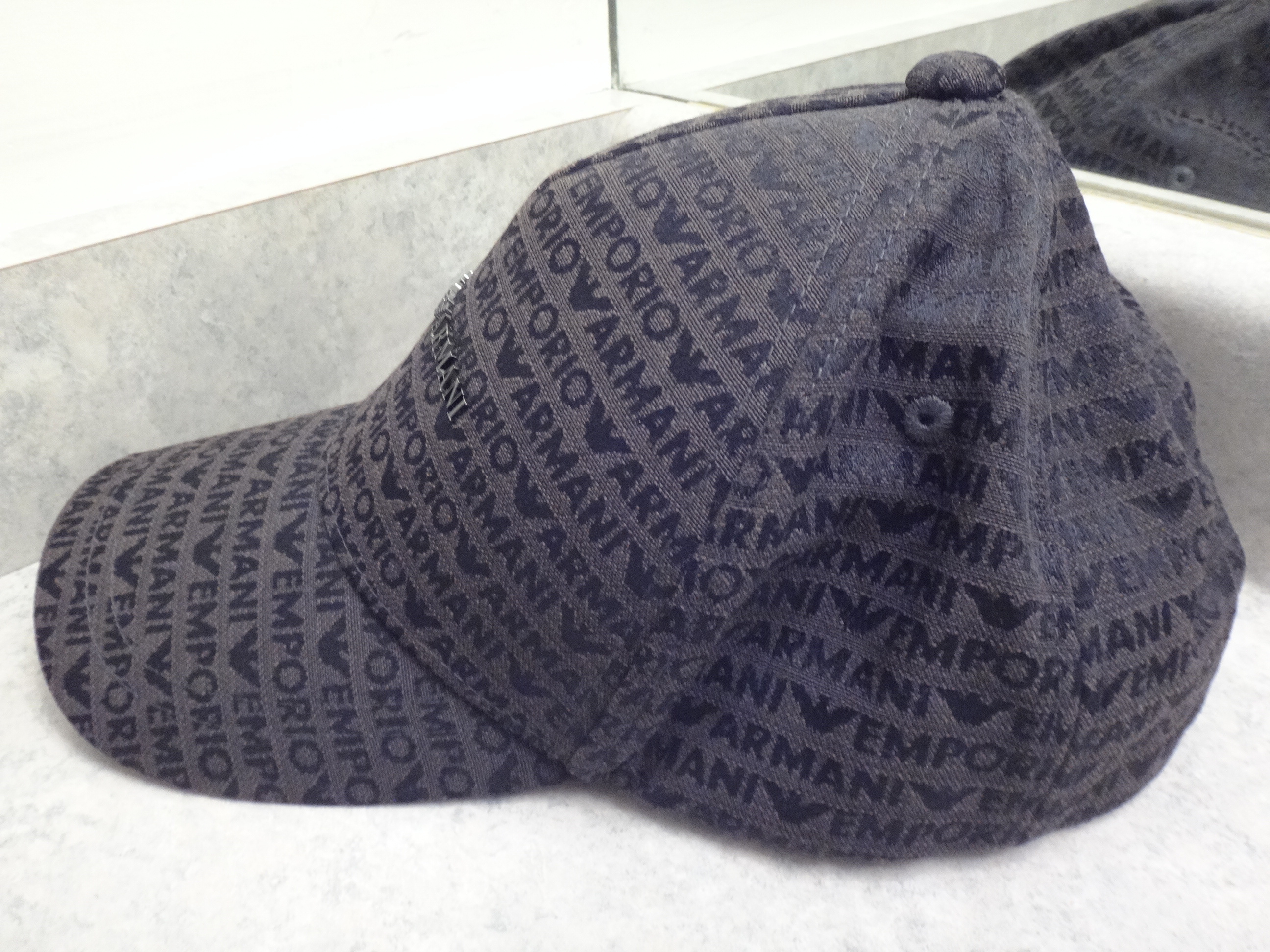 ✅🆕EMPORIO ARMANI Jacquard Baseball Hat Cap Logo Lettering NEW - photo 5