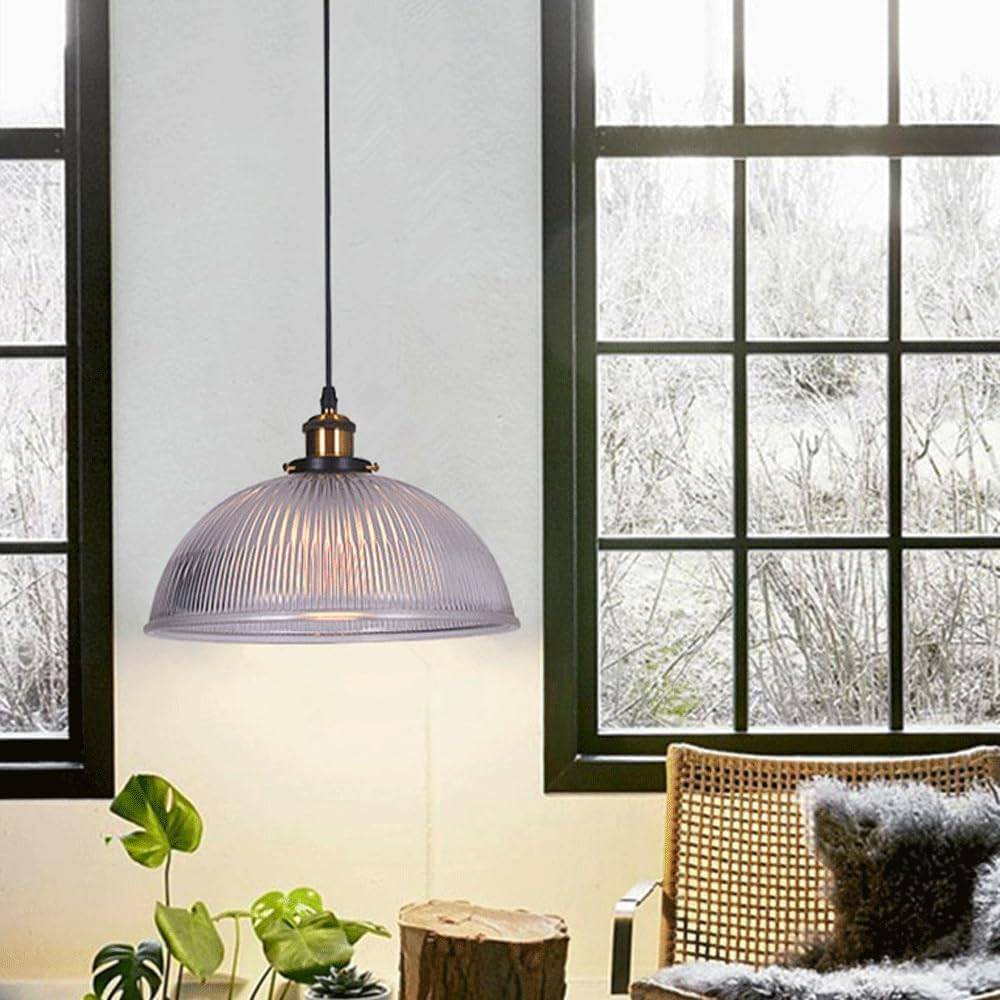Vintage-Style Frosted Glass Pendant Light - photo 3