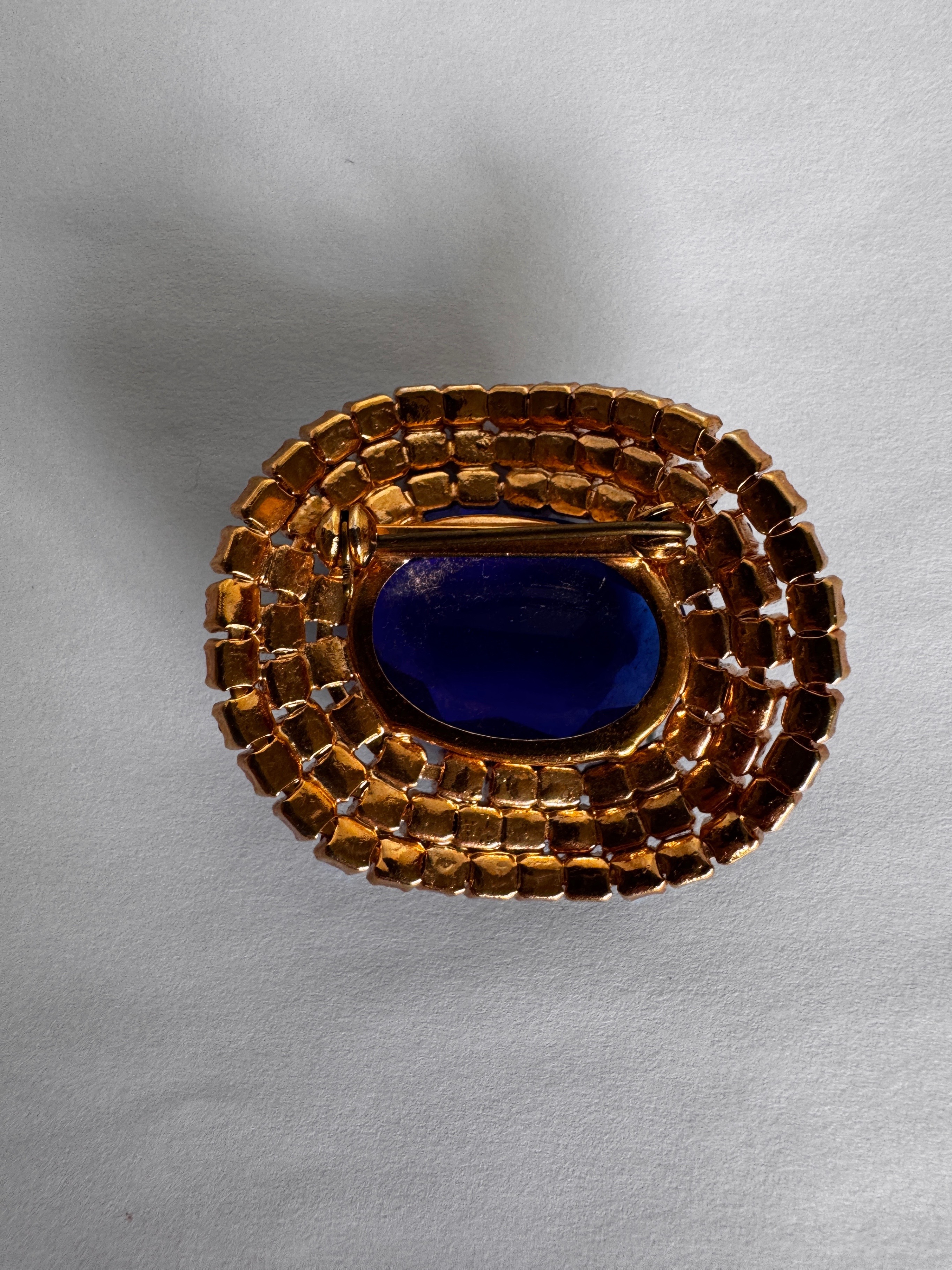 Vintage Blue Stone Brooch - photo 4