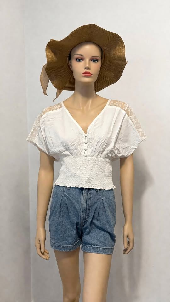 Brand-new GUESS Tiffany Smocked Top - photo 2