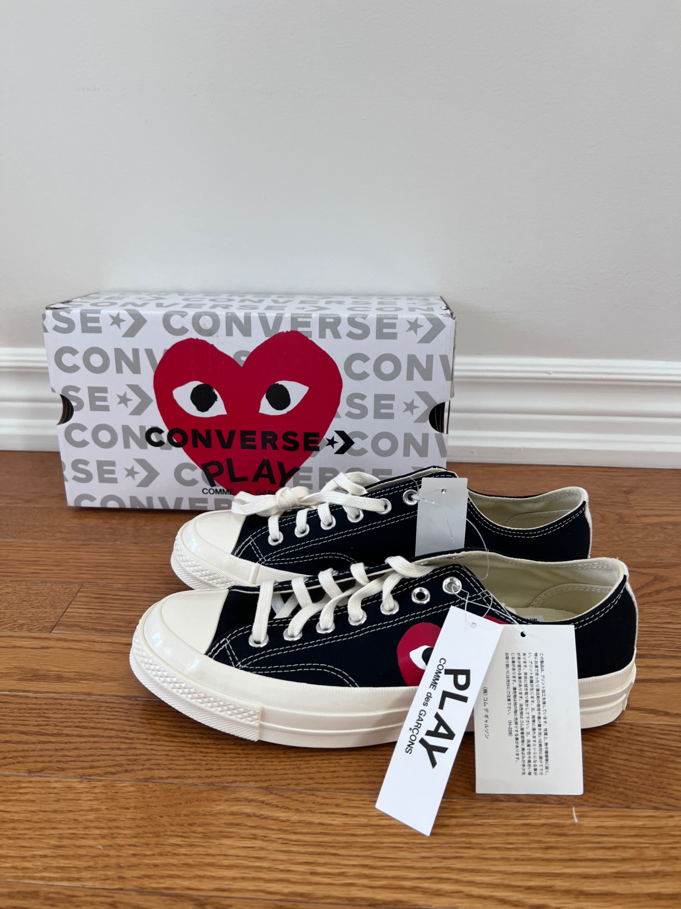 Converse x Comme des Garçons PLAY Chuck 70 Low (Black)