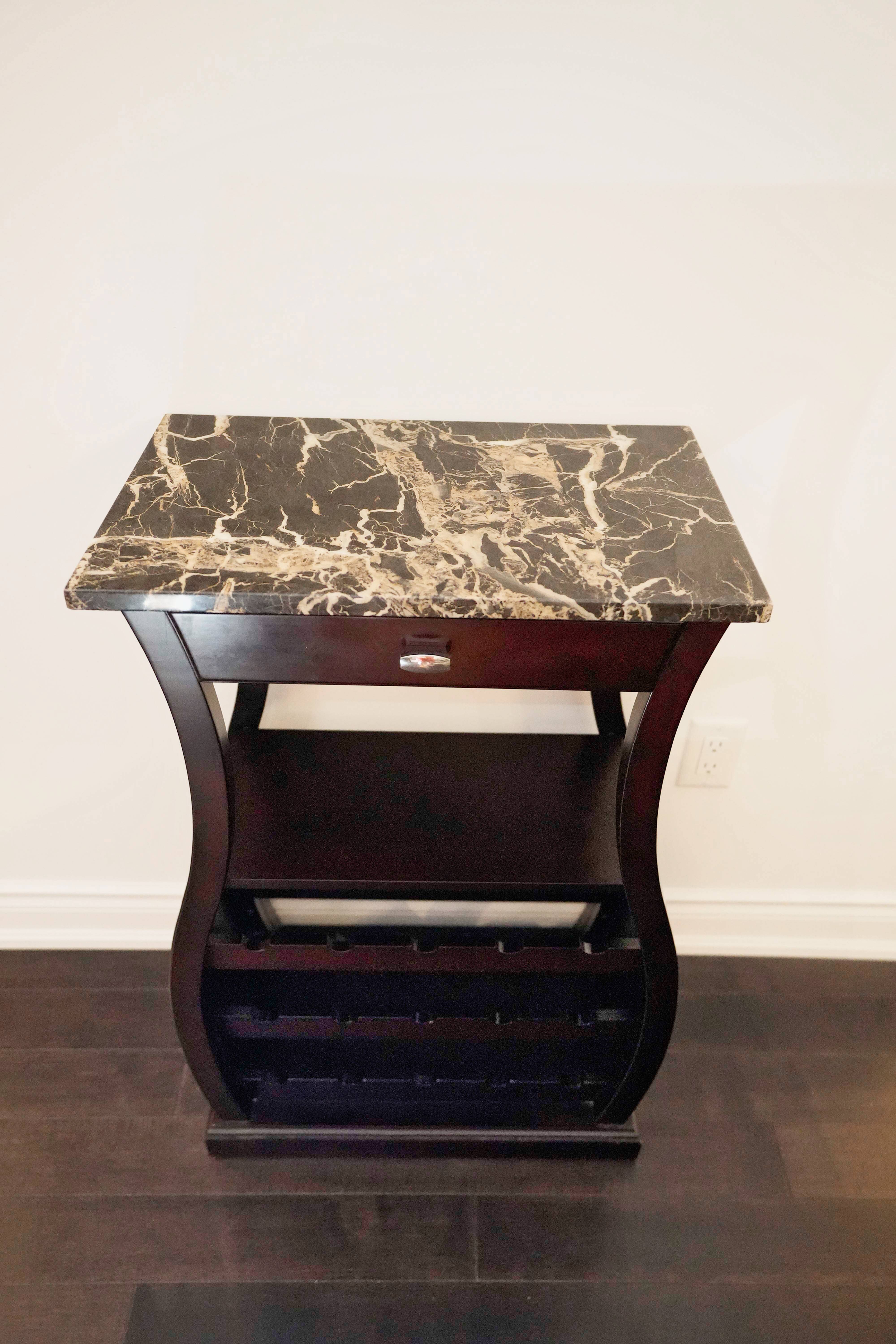 Solid Wood Wine Rack Table - photo 2