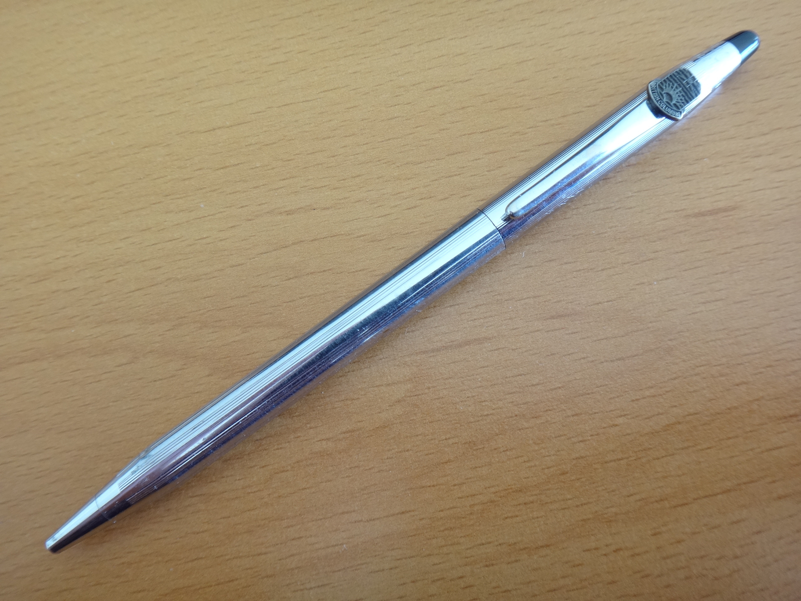 ✅♻️BC British Columbia Shield Logo Cross Chrome Ballpoint Pen - photo 3
