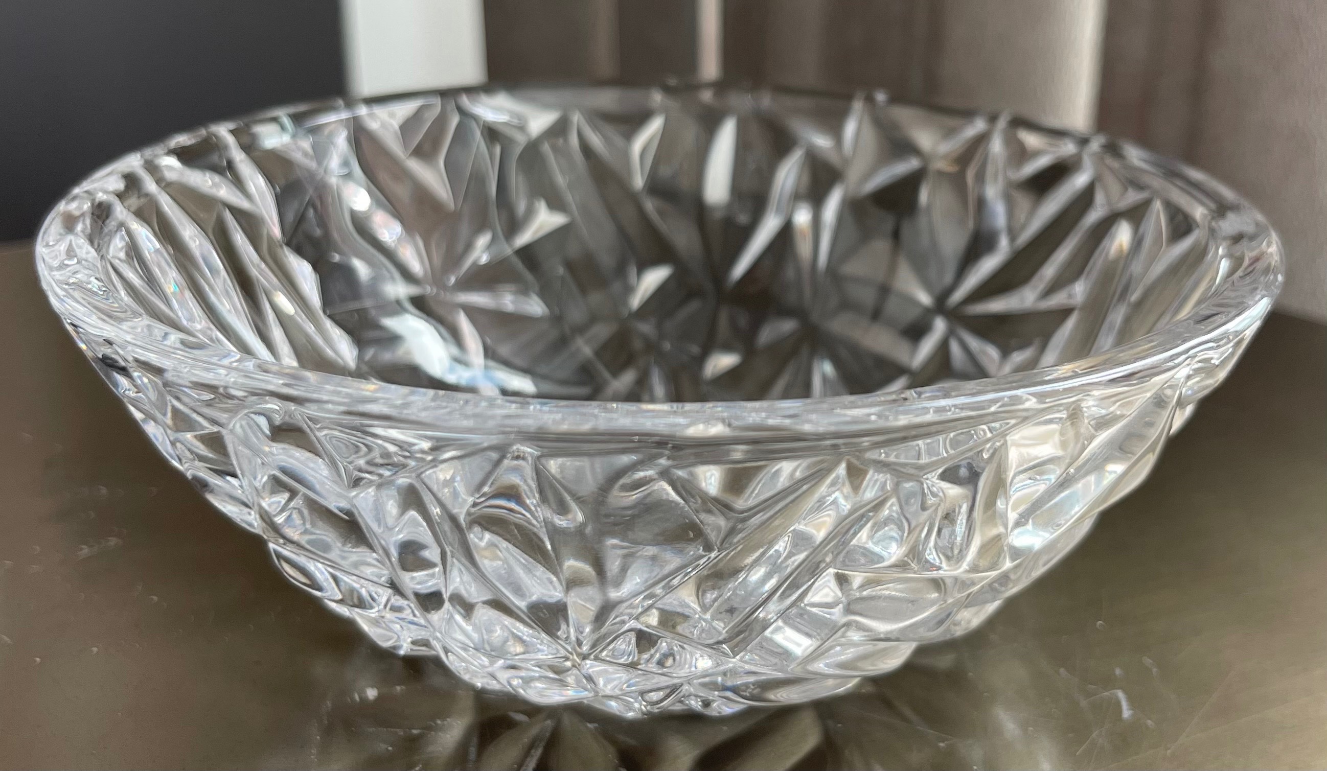 Tiffany & Co. Signed Rock Cut Crystal Bowl (6")