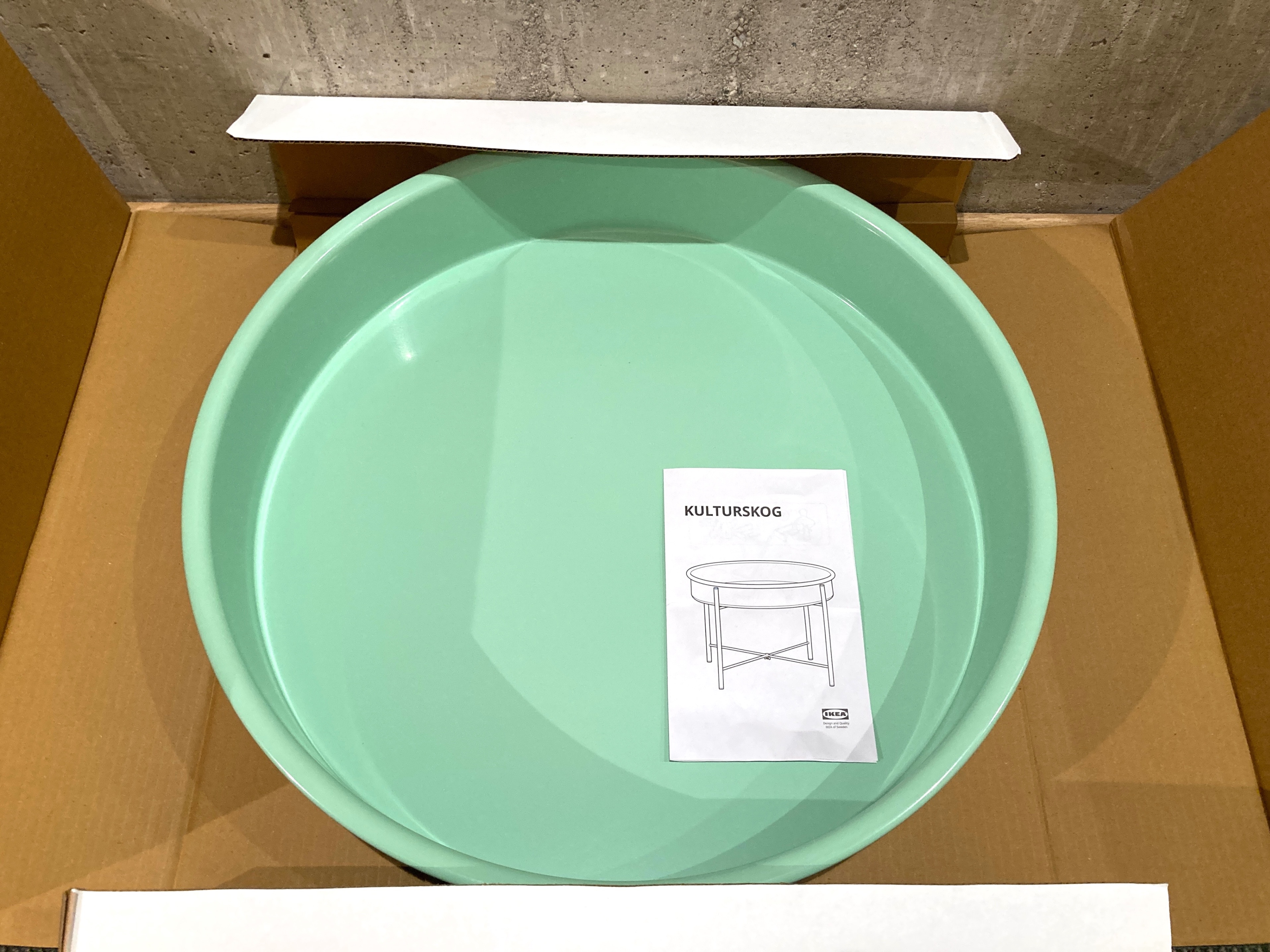 New IKEA KULTURSKOG Plant Stand Green Metal / Side Play Table - photo 2