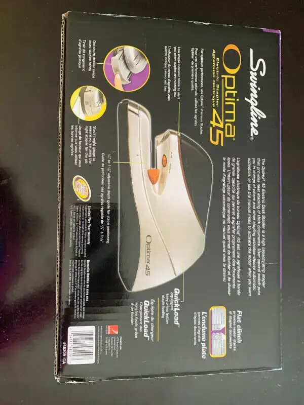 New Swingline Optima 45 Electric Stapler - photo 4