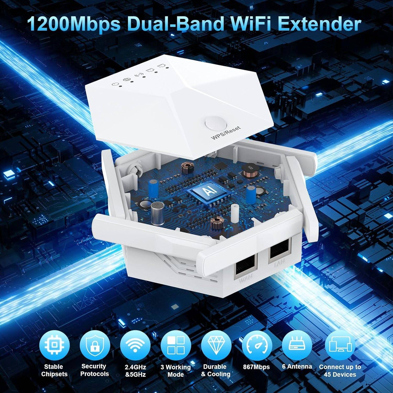WiFi Extender - 1200Mbps Dual-Band - photo 2