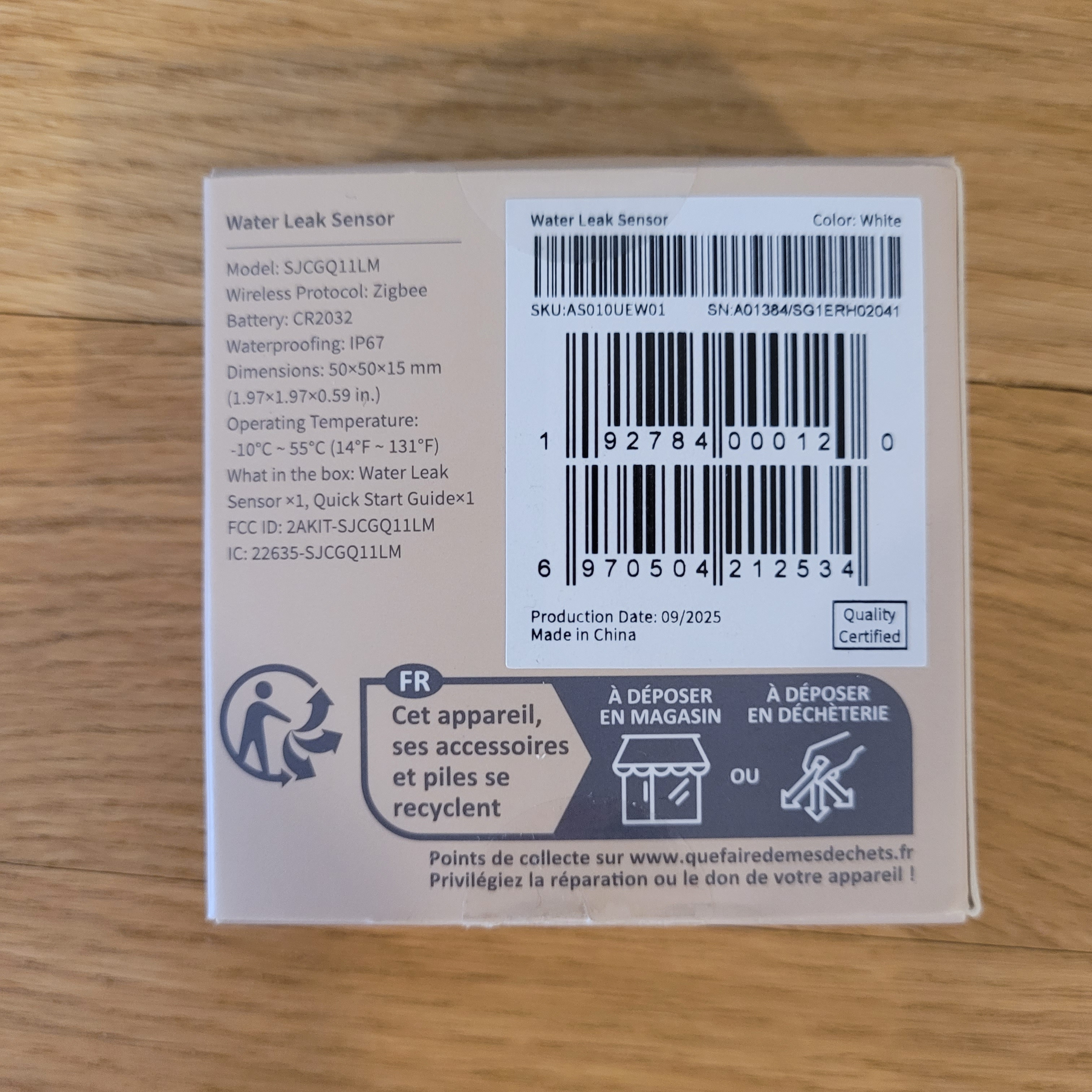 BNIB Aqara Water Leak Sensor - Zigbee Smart Flood Detector - photo 2