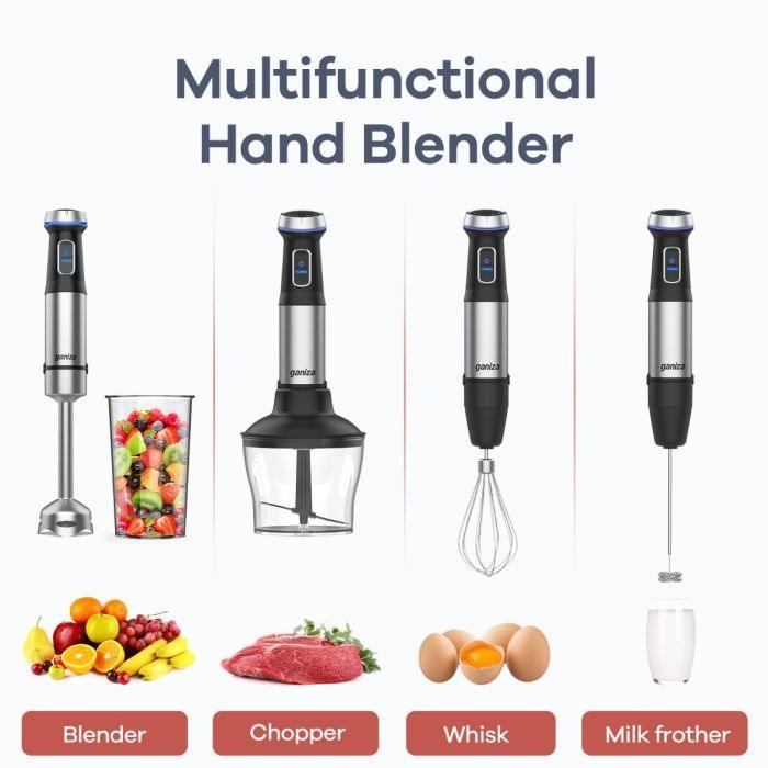 New Ganiza 1000W Hand Blender with 15-Speed Control & Turbo Mode - photo 4