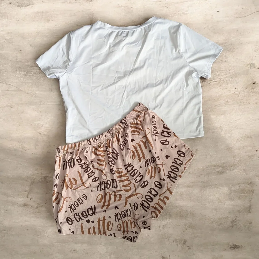 Latte Clock Pajama Set - Size L - photo 2