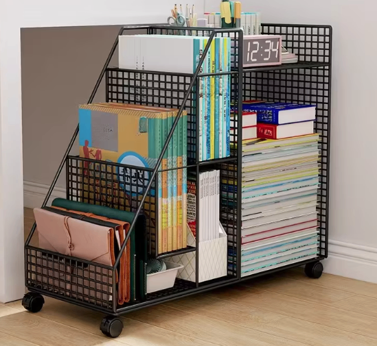 Compact rolling storage cart / under-desk bookshelf. - photo 2