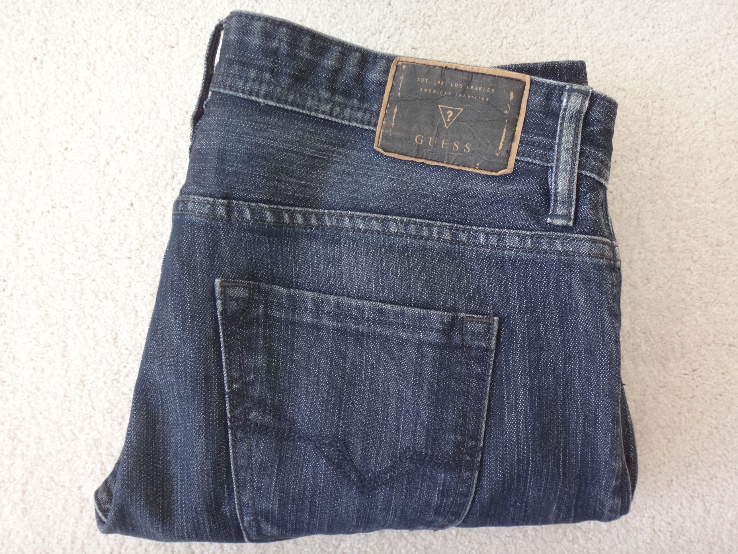 ✅♻️G U E S S Men's 30W x 32L Regular Straight Dark Wash Jeans - photo 3