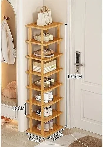 Bamboo Shoe Rack Shelf Organizer