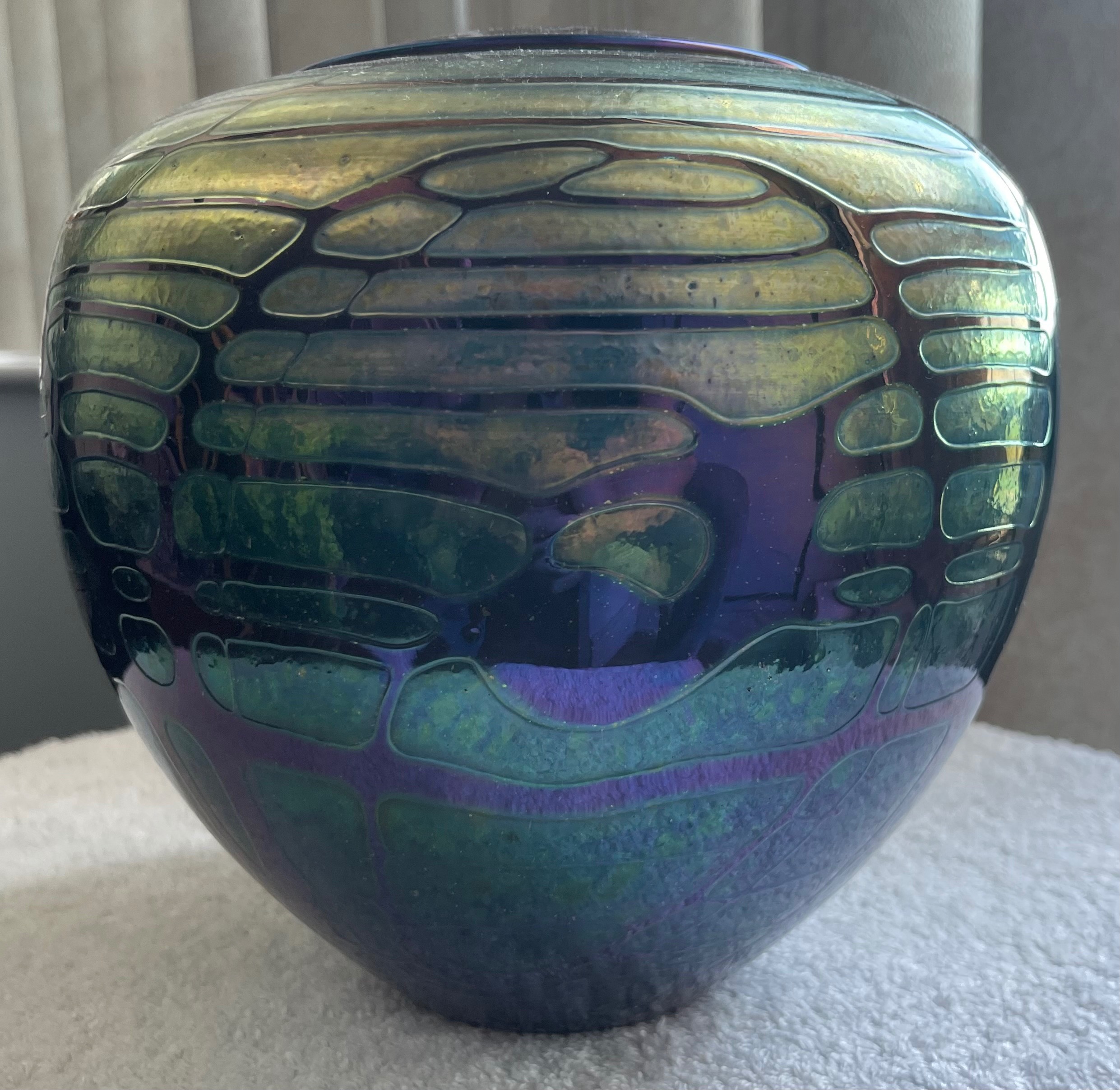 Signed Jim Norton Canadian Art Glass Vessel (1997)
