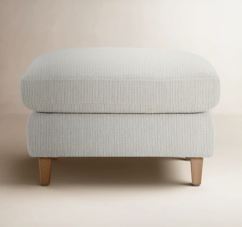 Cream Textured Ottoman Footstool (New in box) - photo 2