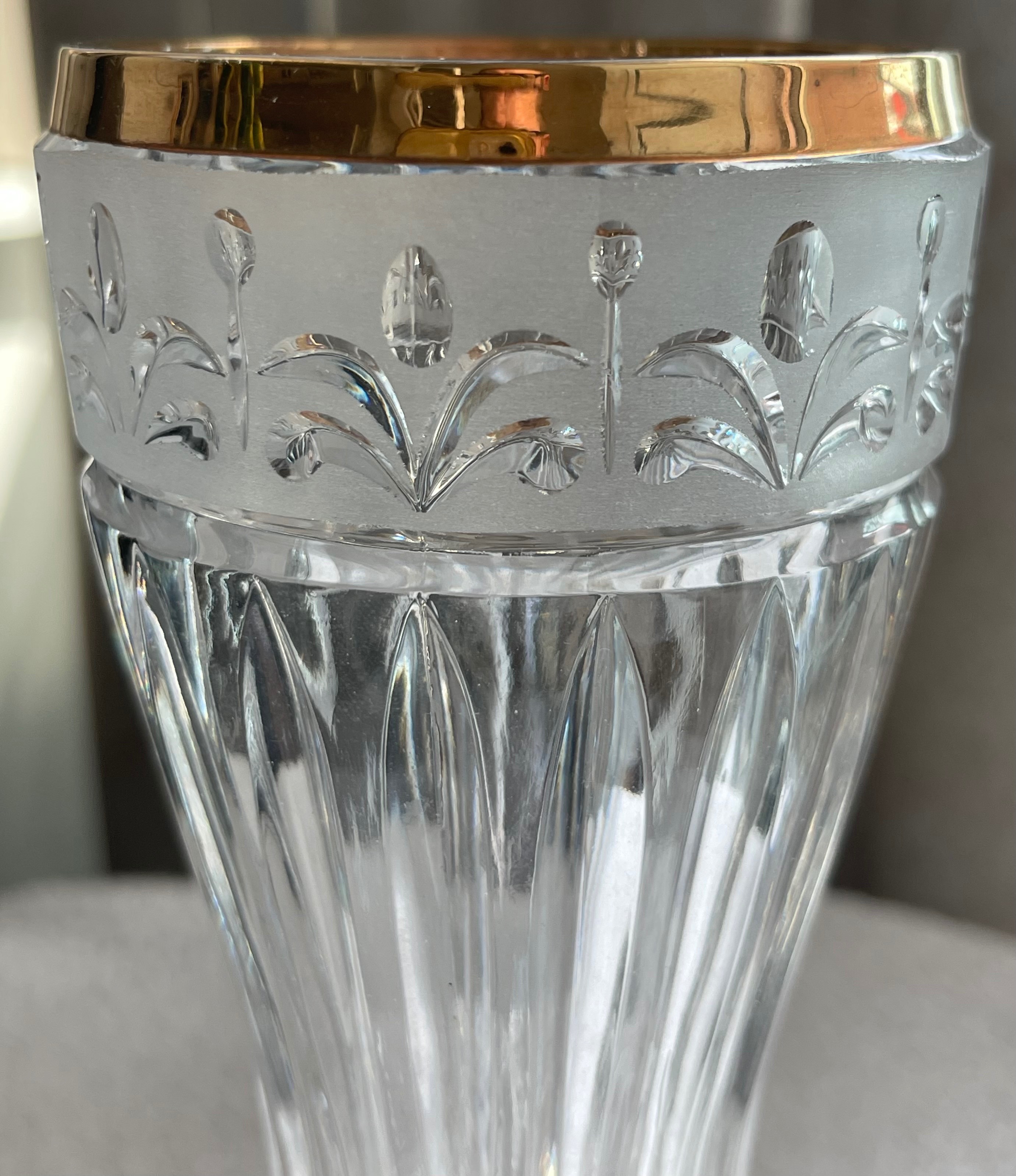 Anna Hütte "Versailles" Floral Crystal Vase (Pedestal Base) - photo 3