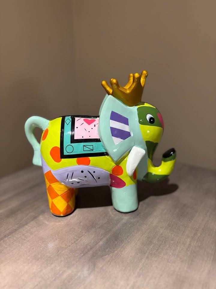 Hand-painted Elephant Figurine