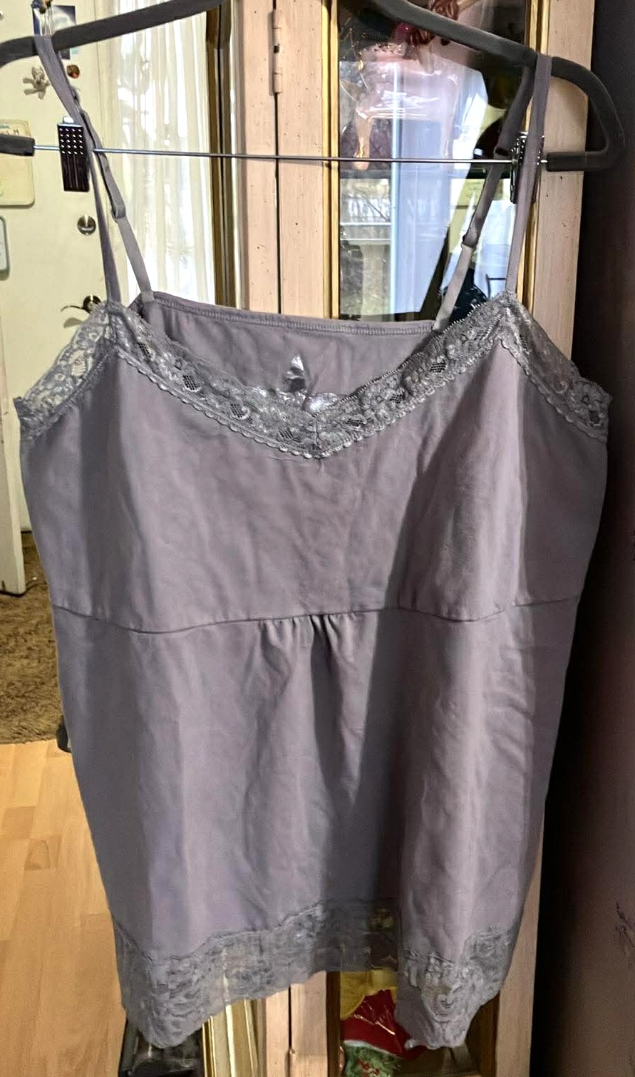 Tank Top Grey with Design - Size 2X - 95% Cotton 5% Spandex