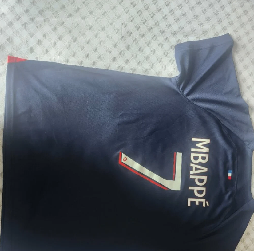 PSG Mbappé #7 Soccer Jersey Navy Red Size XL PSG shirt - photo 2