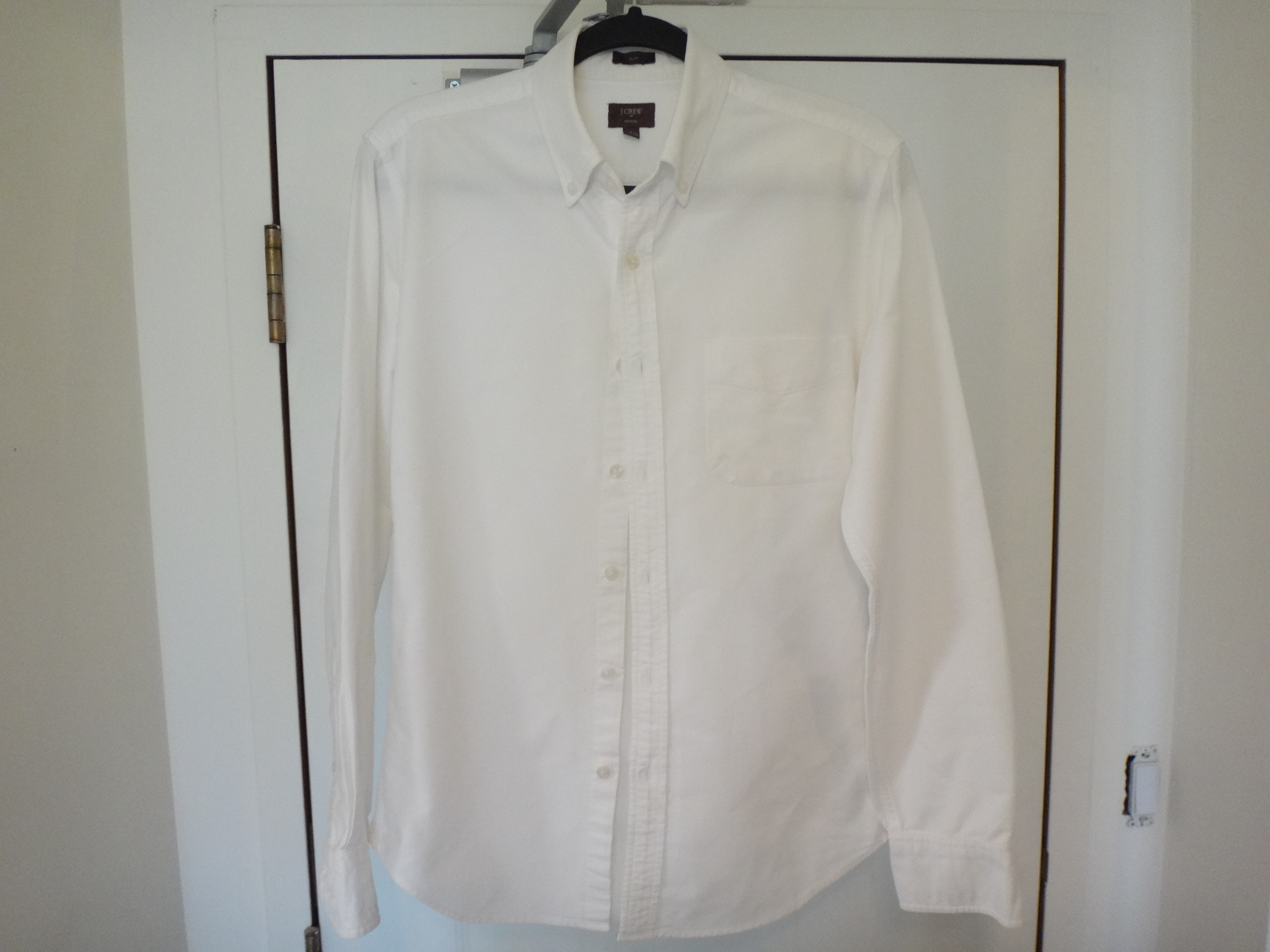 ✅J. CREW Men's SMALL SLIM FIT White Oxford Shirt - photo 5