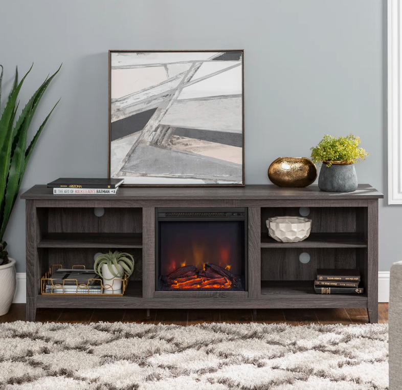 70" Electric Fireplace TV Stand with Storage - New in box - photo 2