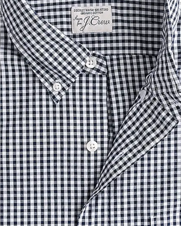 ✅👍🆕J. CREW Men's Small Slim Fit Blue & White Checkered Shirt - photo 4