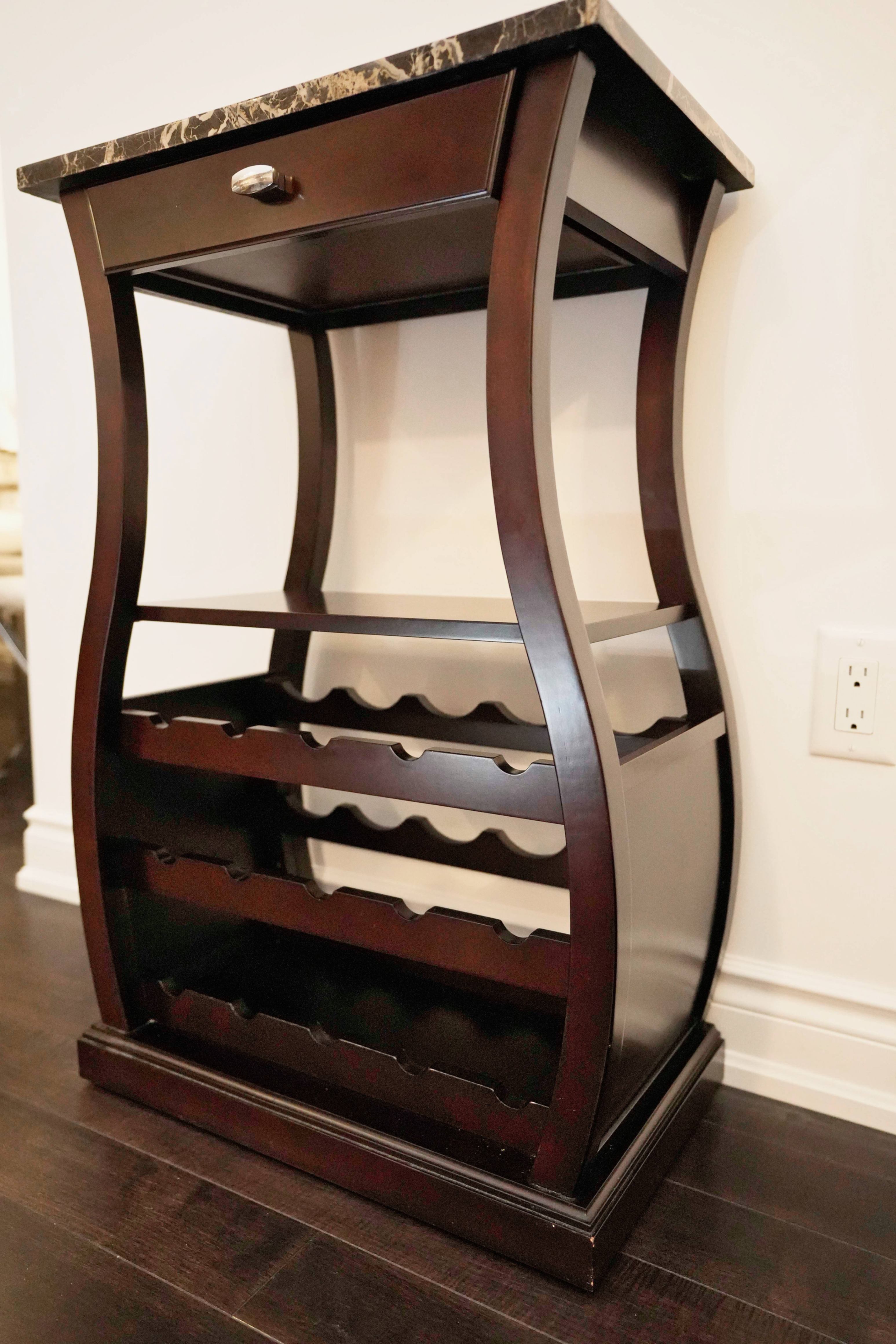 Solid Wood Wine Rack Table - photo 4