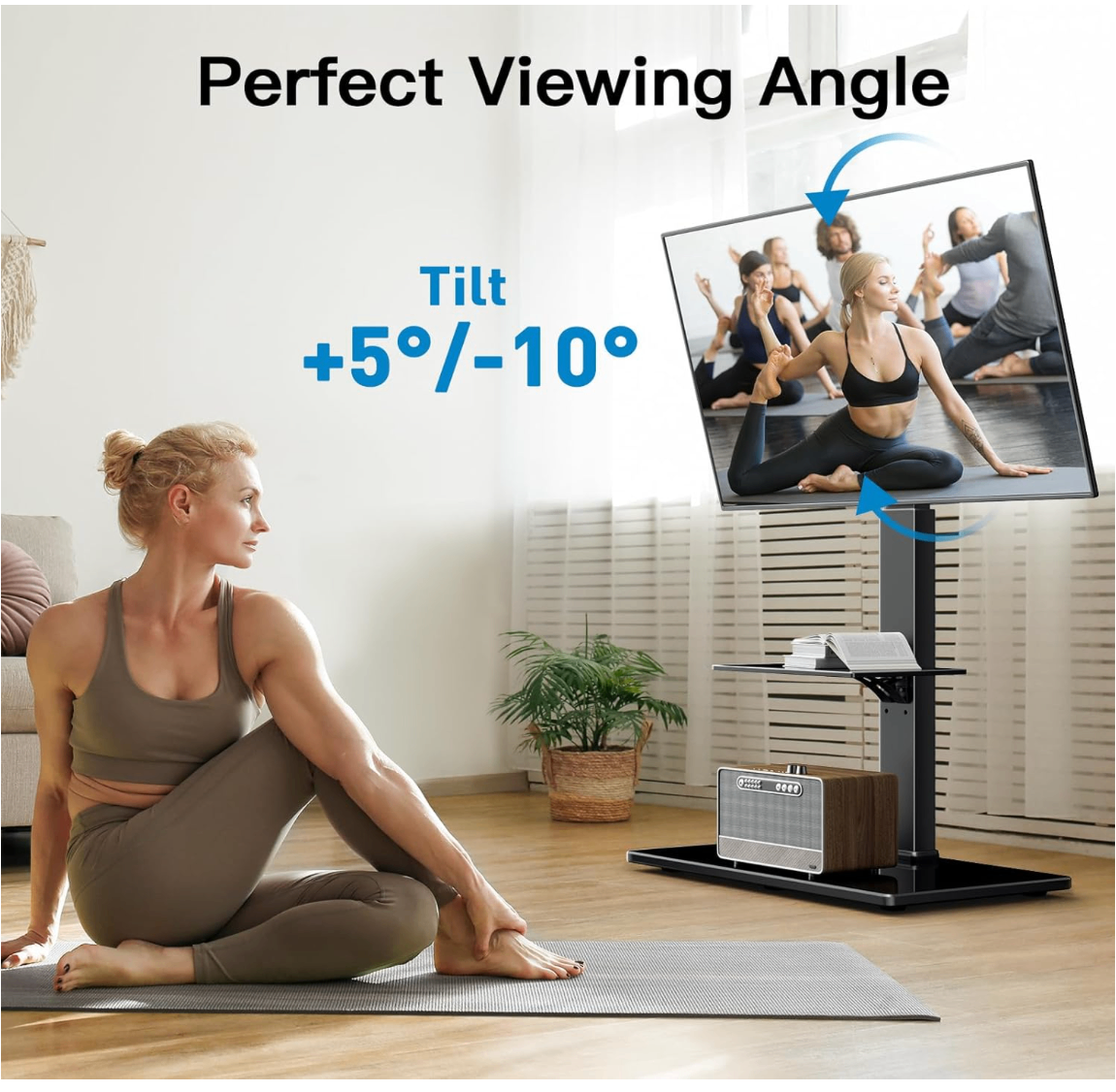 Universal TV Stand with Swivel Mount for 30-70 inch TVs-Open Box - photo 4