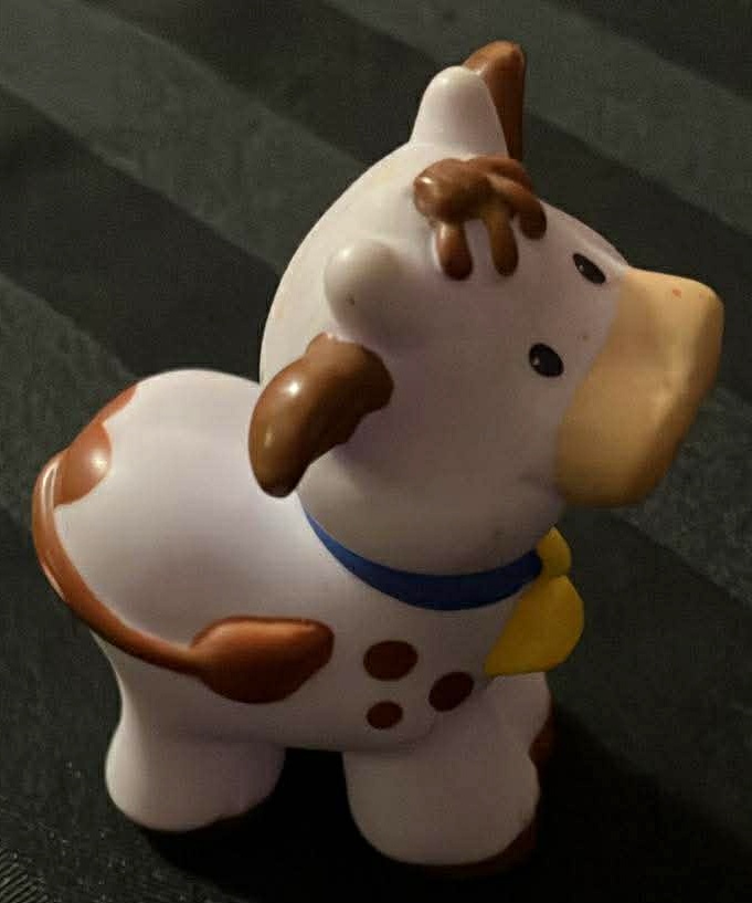 Little People 2002 Cow Brown and White Spots and Bell - photo 2