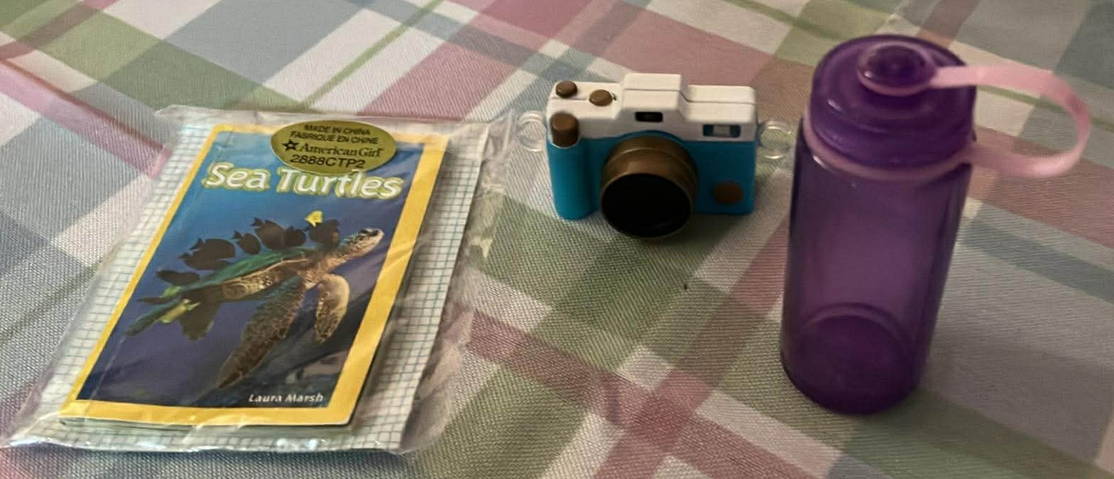 Doll Accessories Book Camera Water Bottle - for 18 Inch Doll