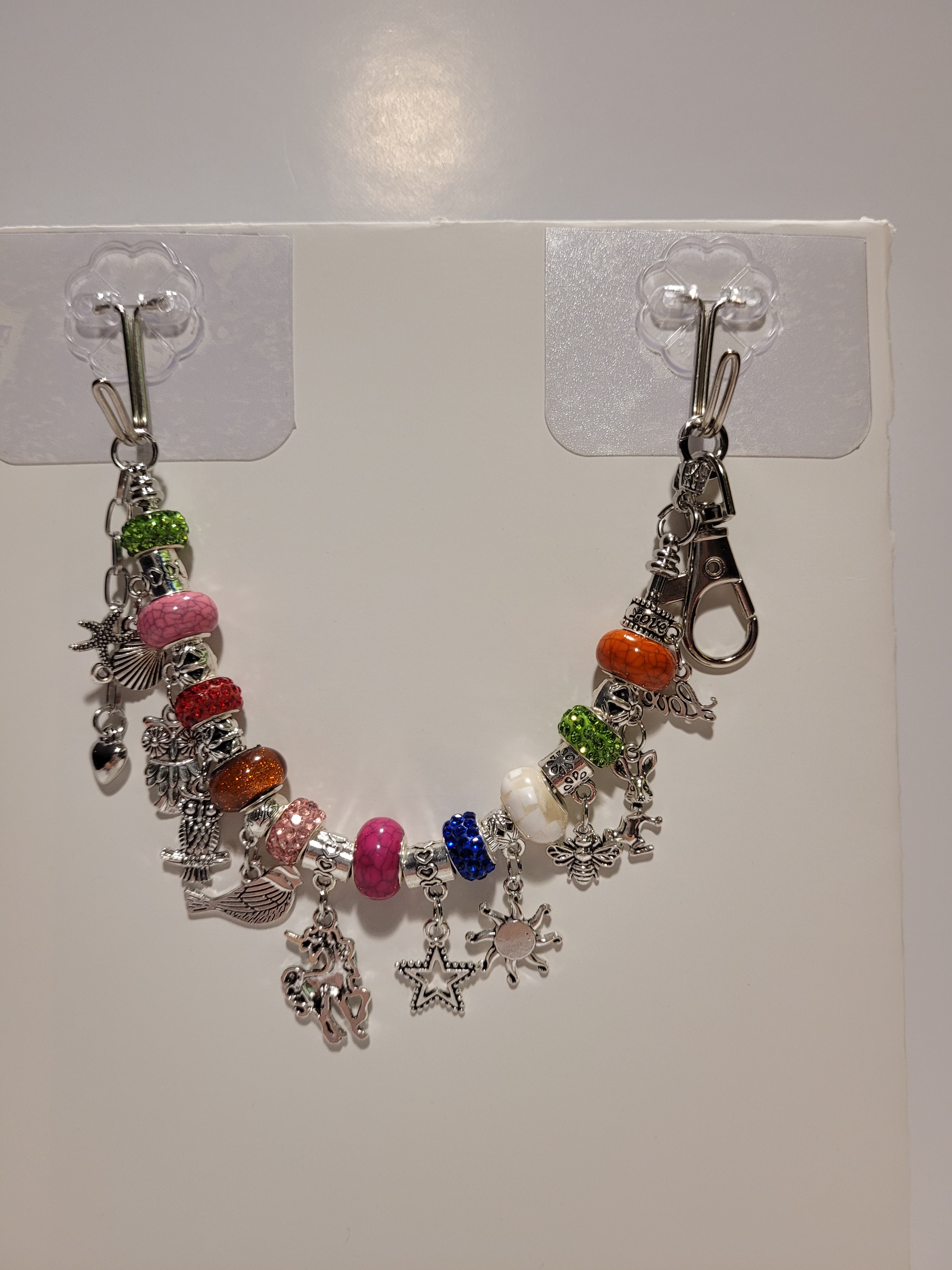 Beaded charm bracelet