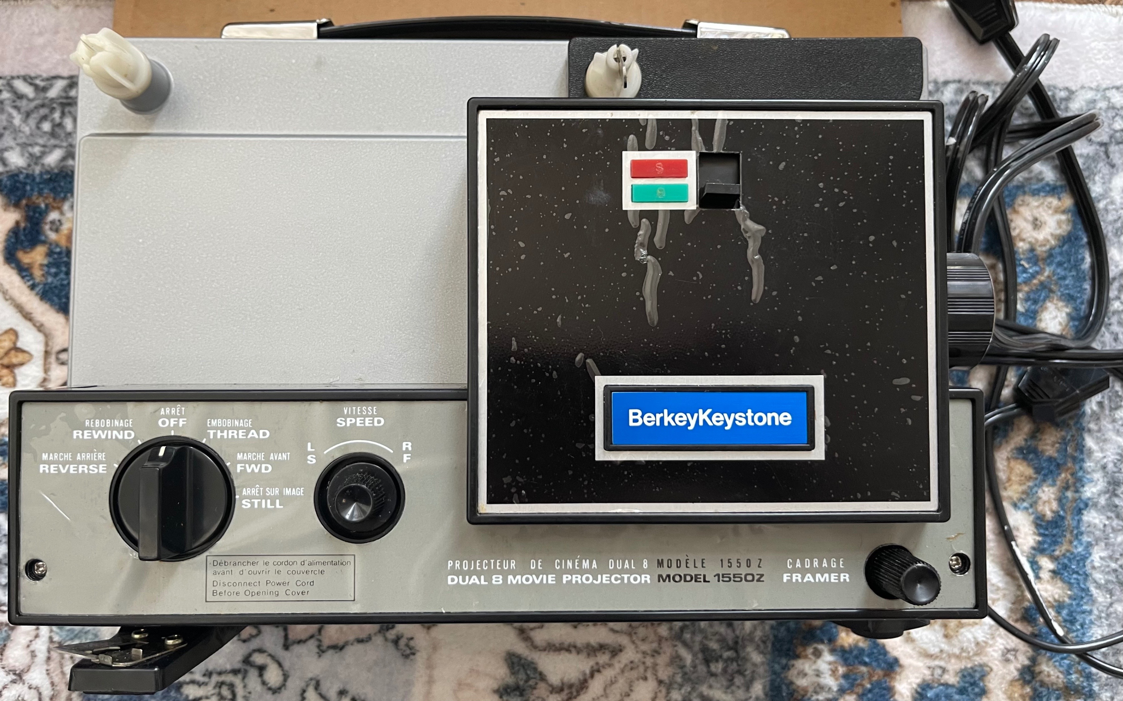 Vintage Dual 8 Movie Projector (Keystone 1550Z) — Boxed & Tested