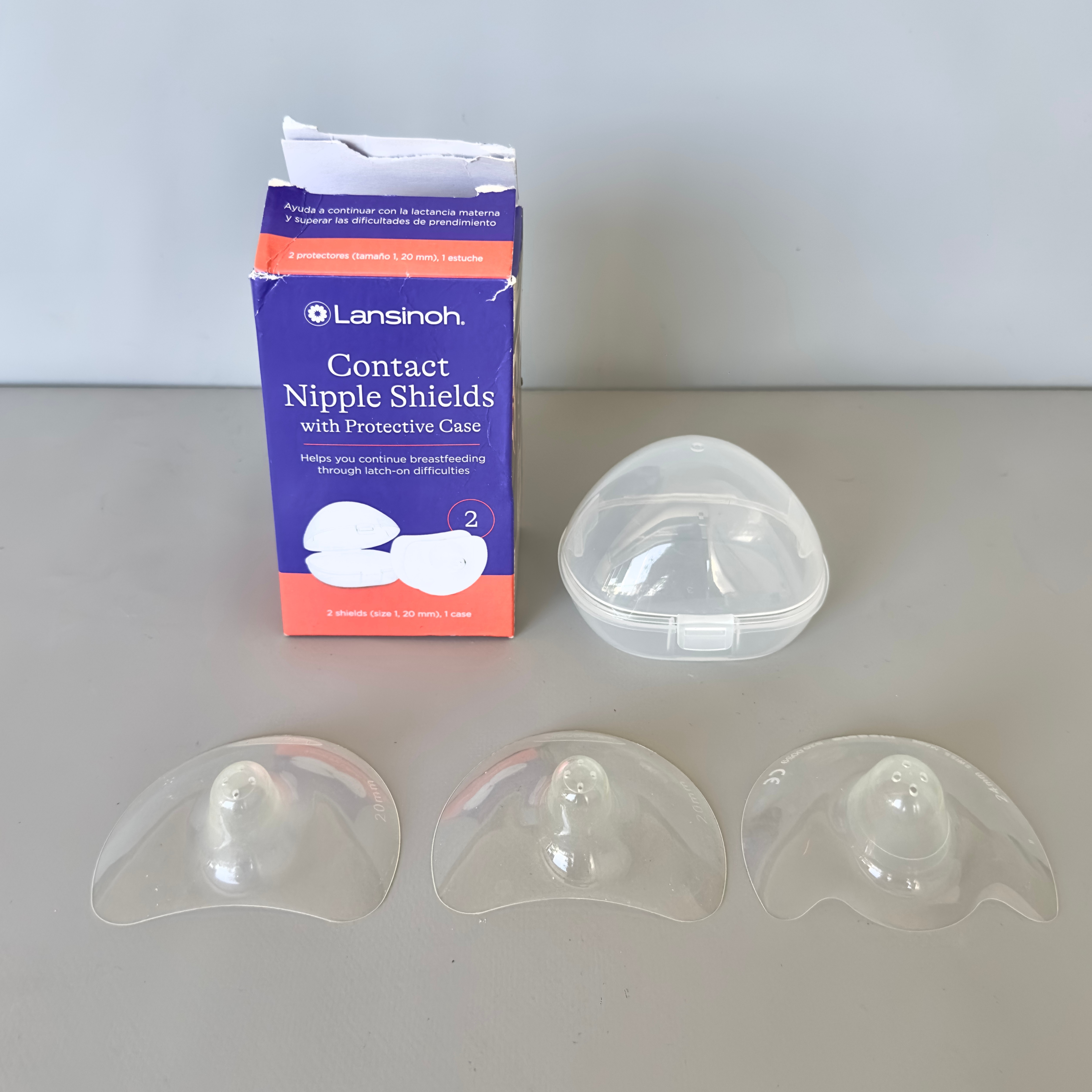 Lansinoh 20mm and Medela 24mm Nipple Shields