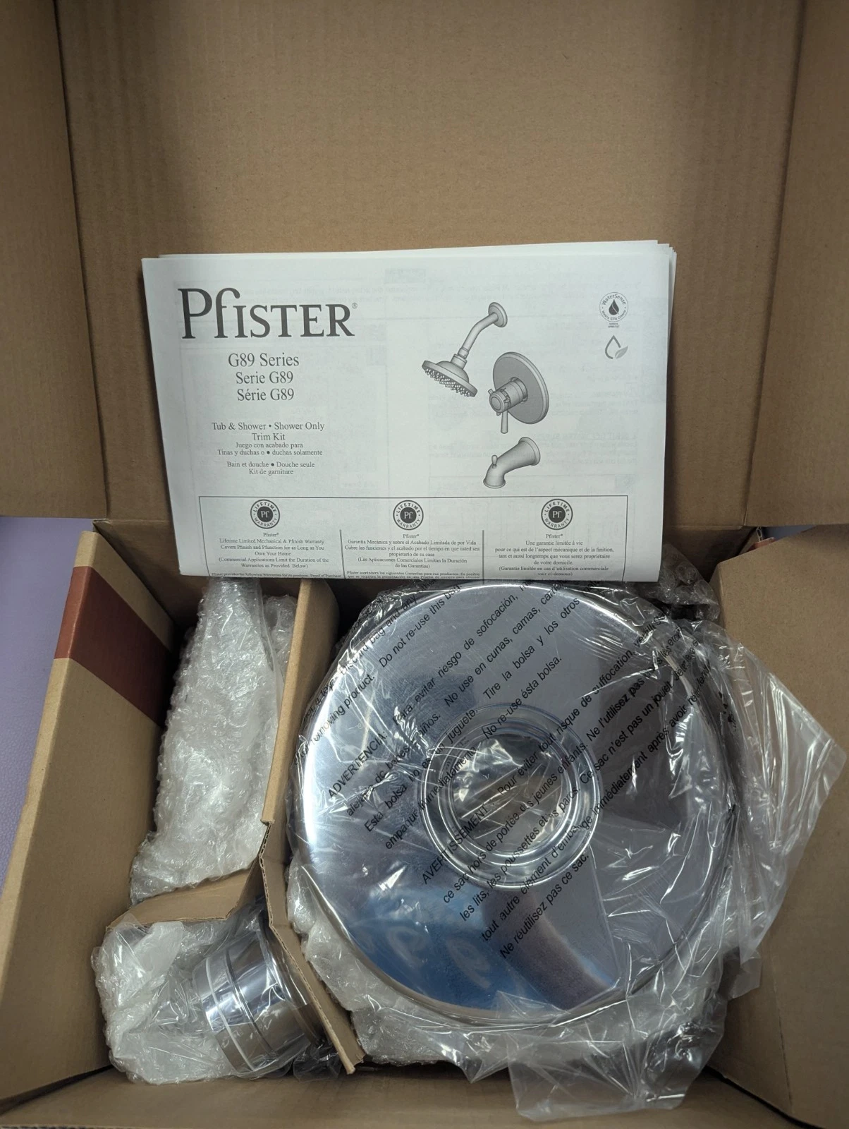 NEW Pfister G89-7TUC Thermostatic Shower Trim Kit - photo 2