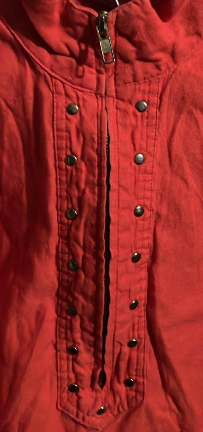 Women Orange Zip Up Top - Size 2X - 100% Linen - photo 2