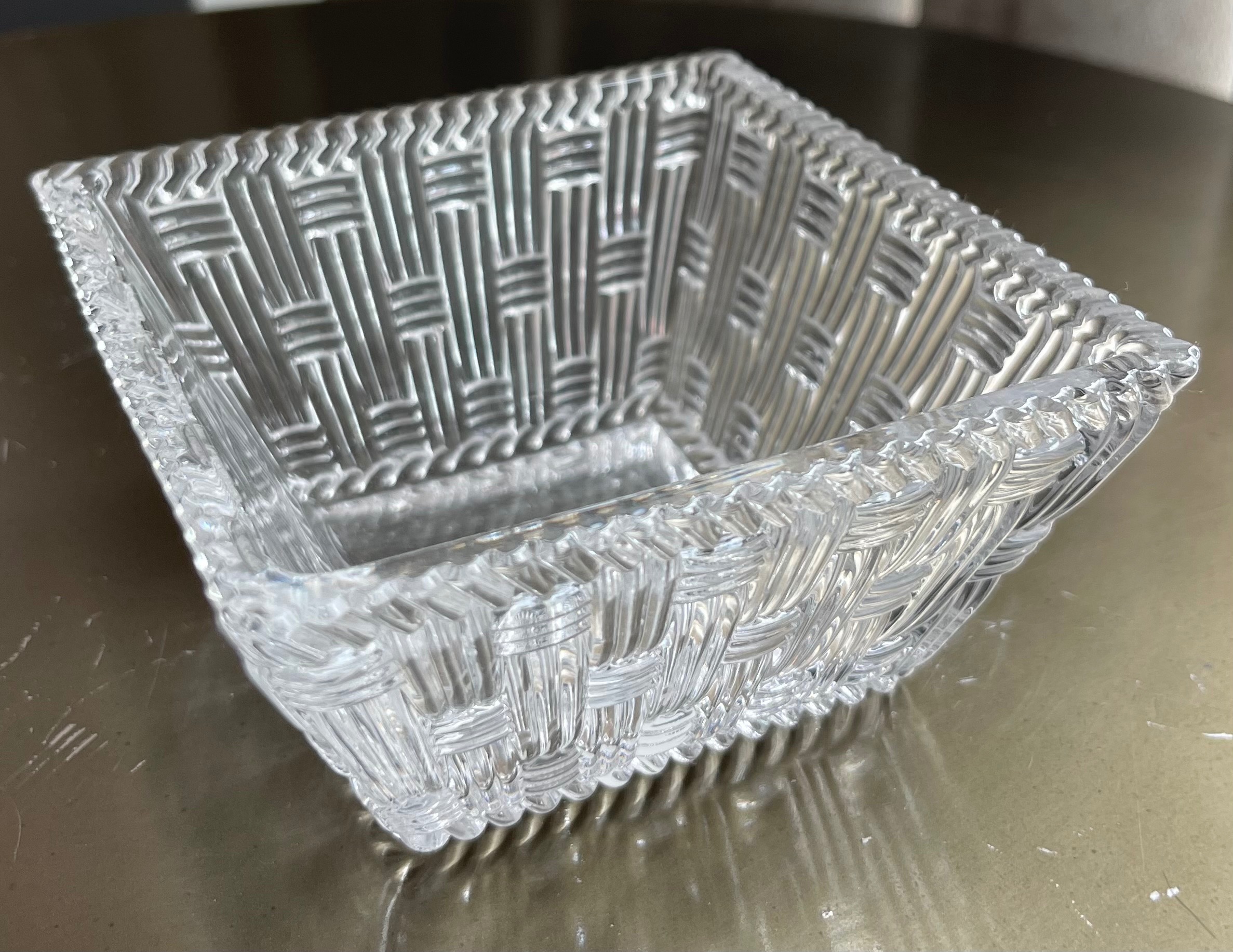 Tiffany & Co. Signed 4" Woven Crystal Bowl - photo 2