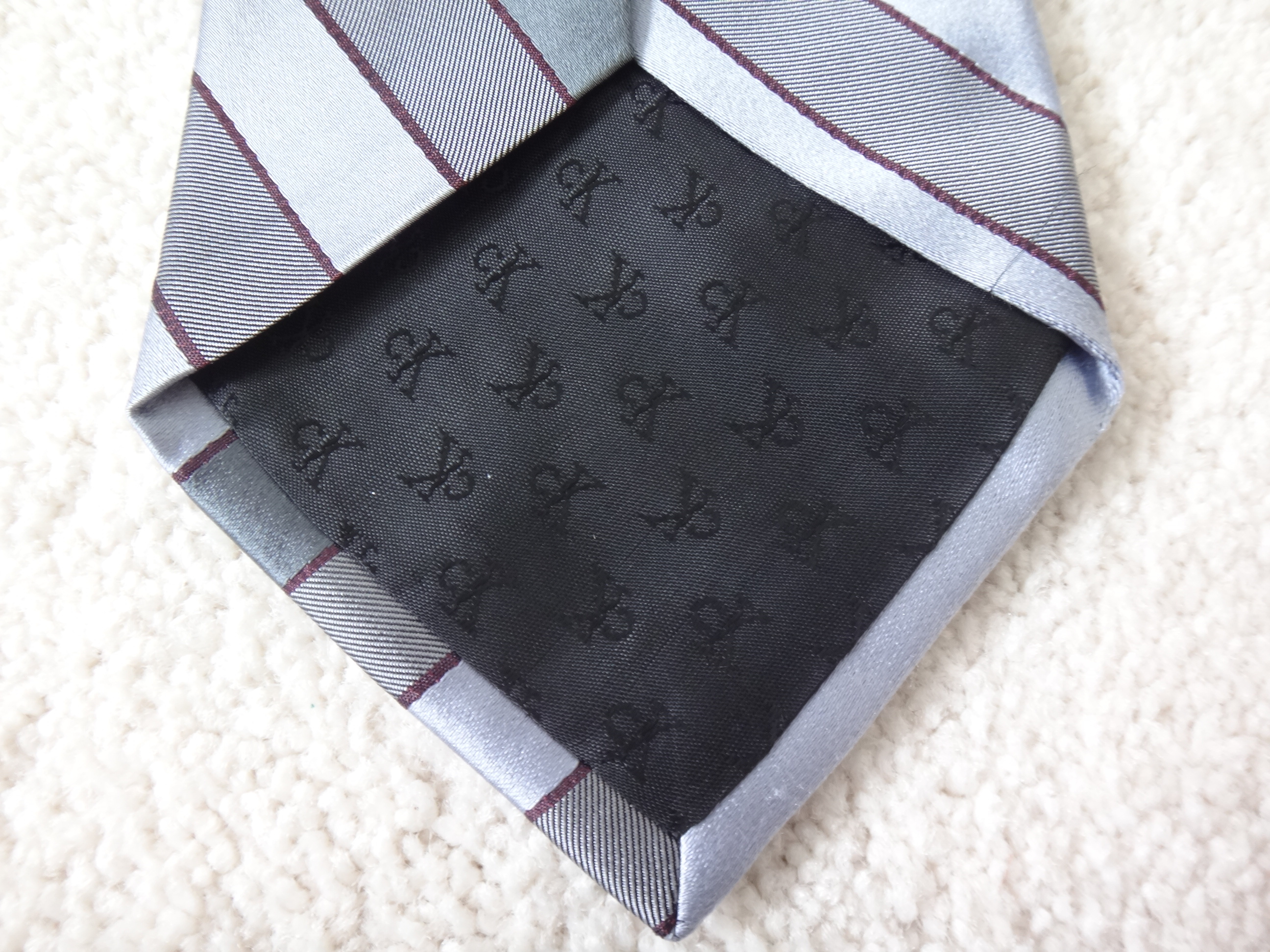 ✅♻️Calvin Klein 100% Silk Striped Tie Made in USA 🇺🇸 - photo 3