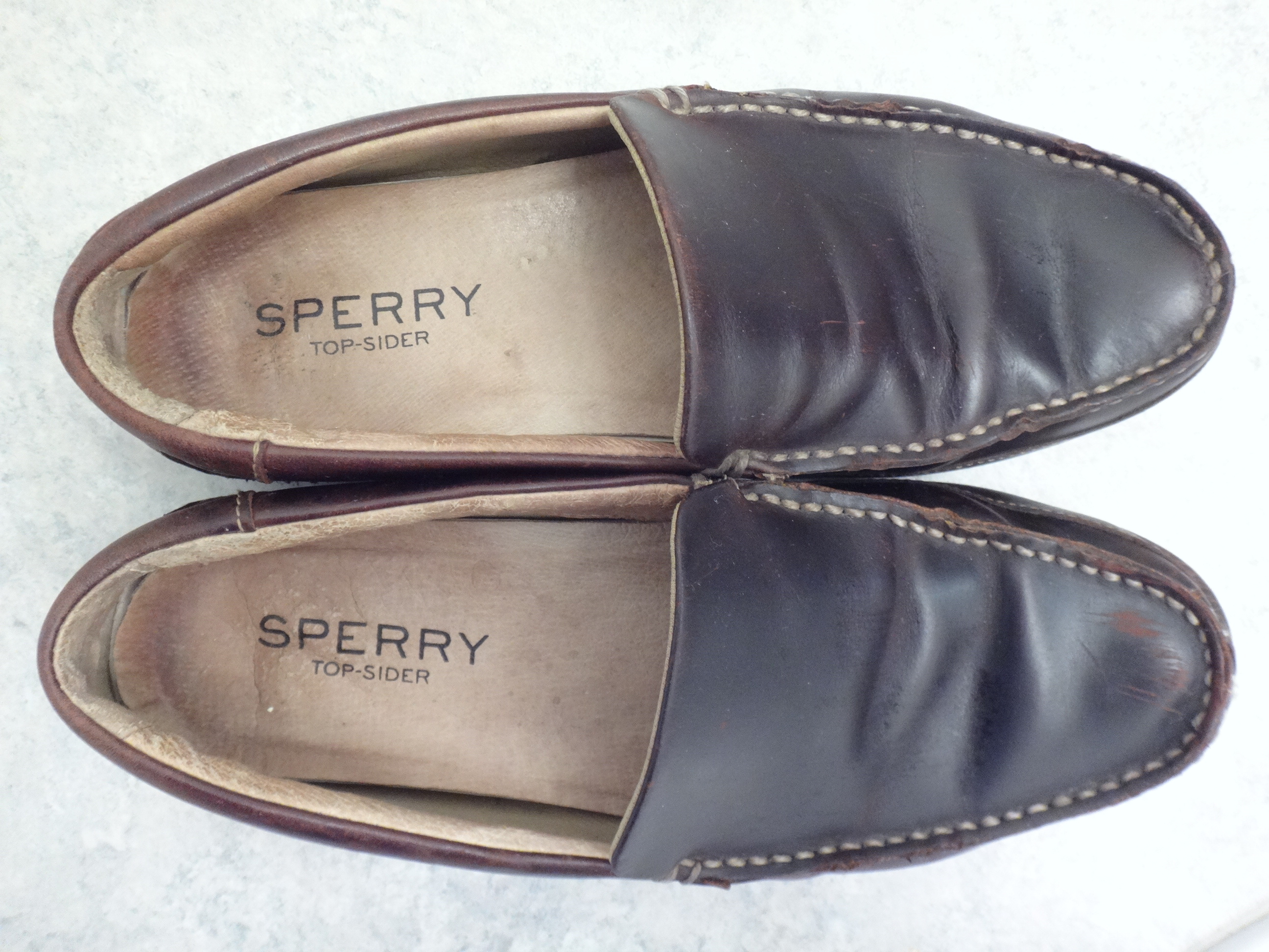 ✅♻️SPERRY TOP-SIDER Men's 9 / 42 Brown Leather Loafers Shoes - photo 5