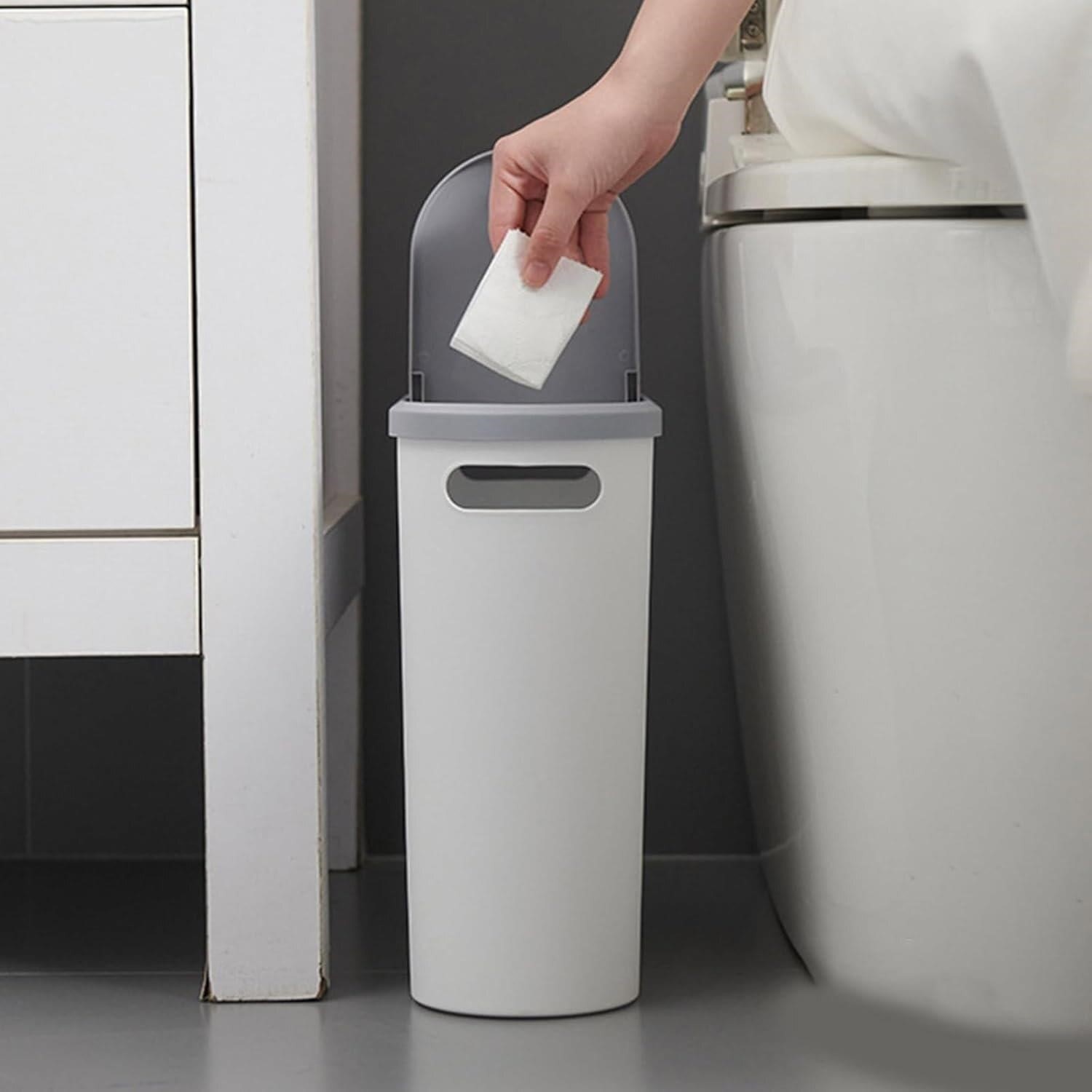 Slim Trash Can with Lid - photo 3