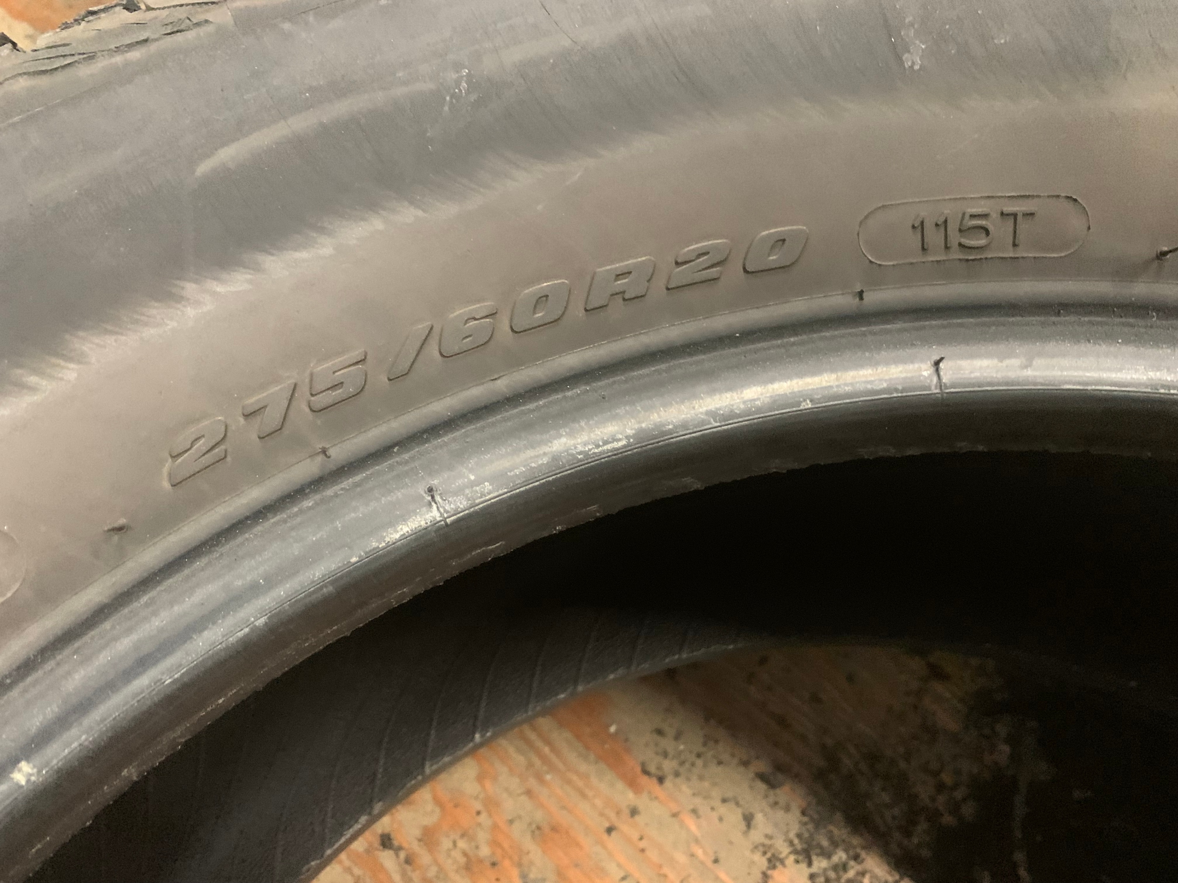 1 X single 275/60/20 M+S BFG Trail-Terrain T/A with 90% tread - photo 5