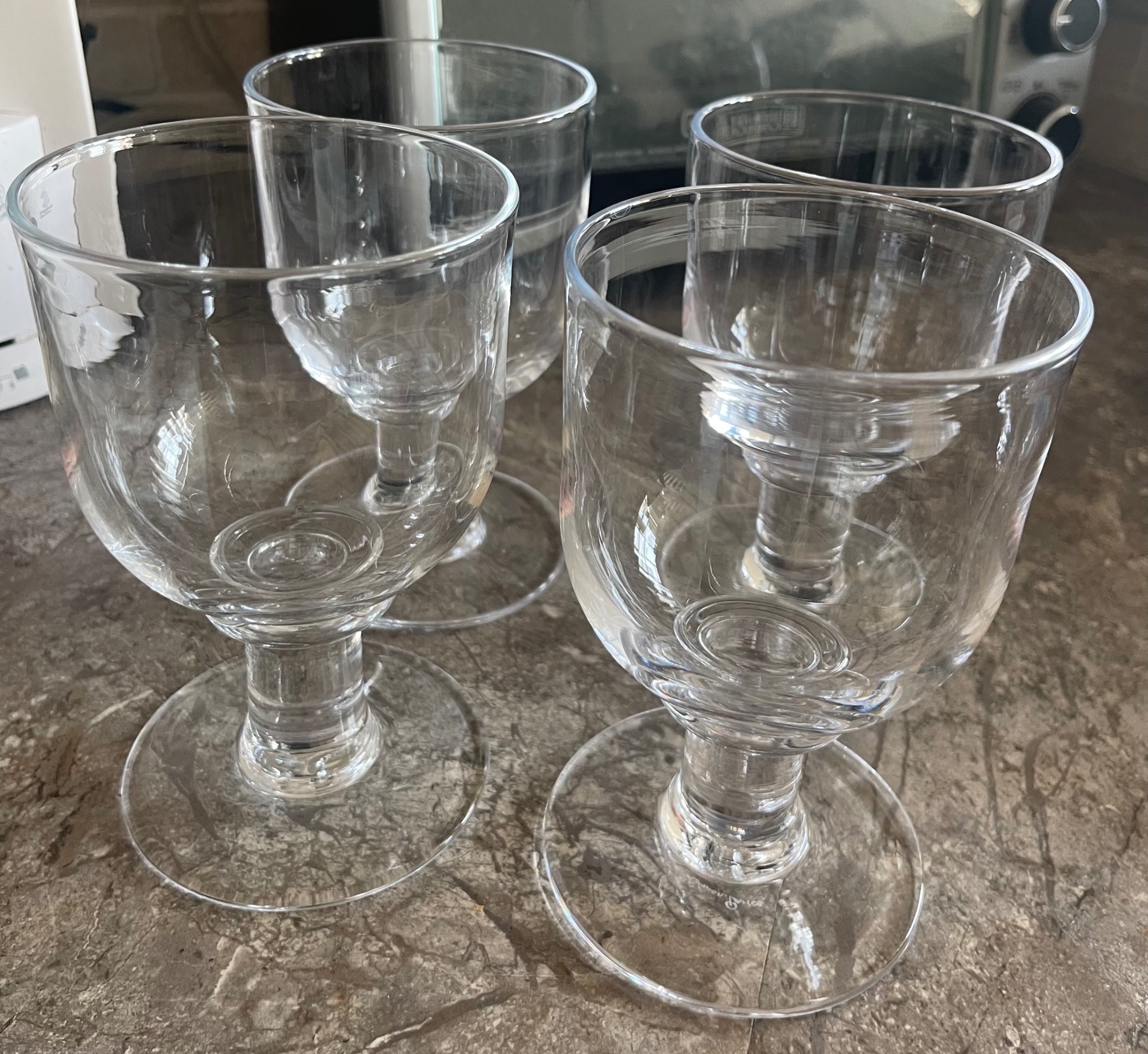 Set of 4 Simon Pearce "Hartland" Hand-Blown Glasses - 6.5"