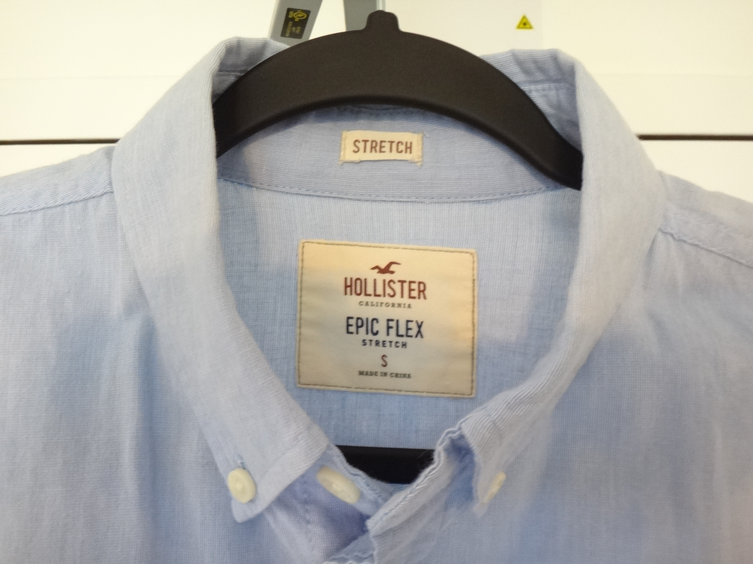 ✅♻️HOLLISTER Men's Small Epic Flex Stretch Light Blue Shirt - photo 5