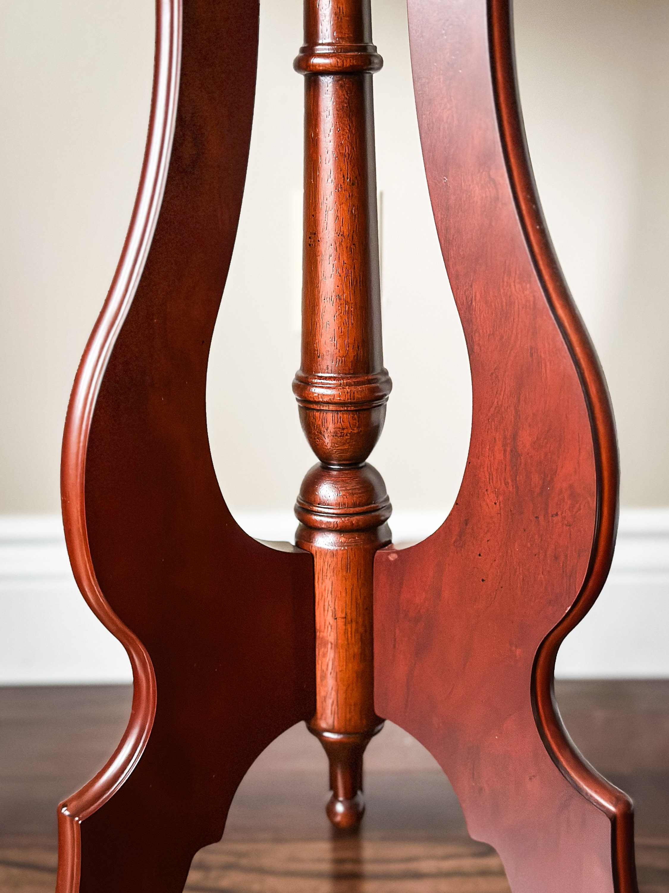 Pair of Round Solid Wooden Accent Table (2) - photo 2