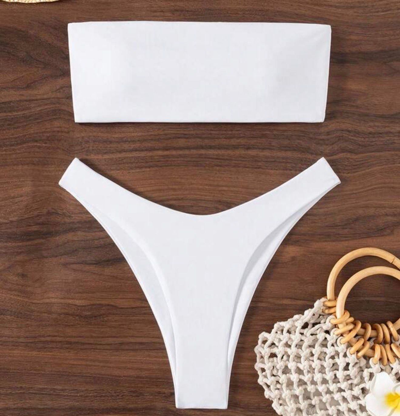 Swim Chiccia Summer Beach Bandeau High Cut Bikini Set US 2(XS) - photo 2