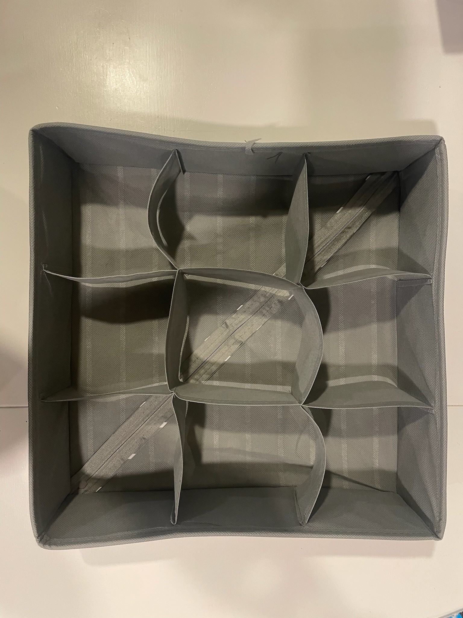 Foldable 9 Section Dresser Drawer / Closet Storage Organizer