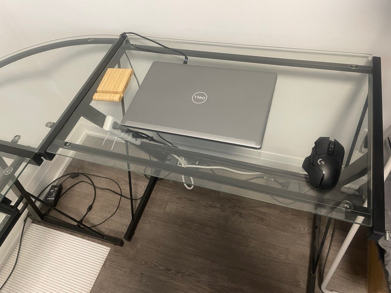 Glass Top L-Shaped Corner Desk - photo 2